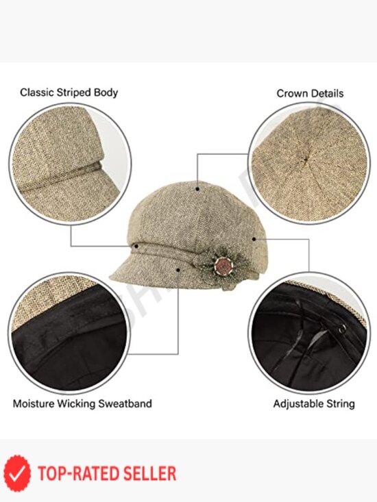 Newsboy Cap Beret Hat Adjustable Lightweight for Women Outdoor Indoor Daily main image 4